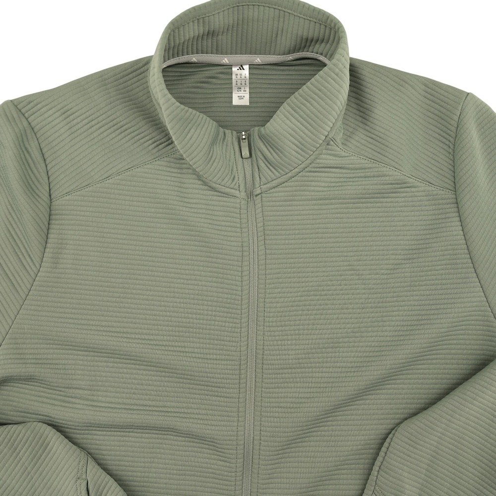 adidas Womens Ultimate365 Textured Full Zip Golf Jacket Sage Green Size XL NWT